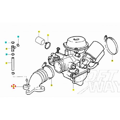 Collettore aspirazione scooter...