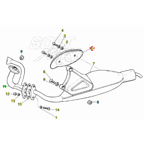 Paracalore scarico Piaggio NRG MC2...