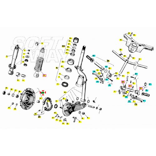 Tamburo freno anteriore Ape P 268227