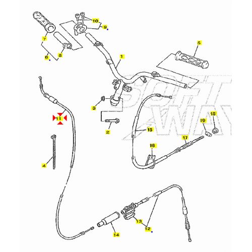 Cavo gas Yamaha Neo's MBK Ovetto...