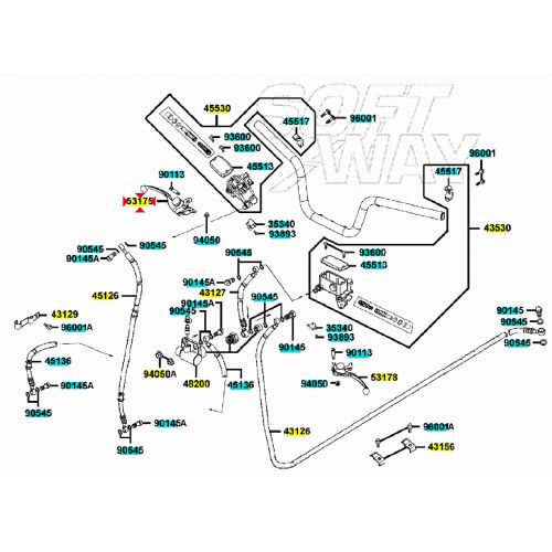 Leva freno destra Kymco X-Citing 250...