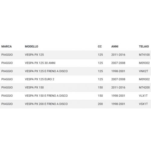 Cavalletto centrale Vespa PX nero
