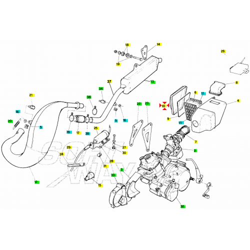 Coperchio cassa filtro aria Aprilia...