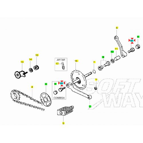 Vite pedivella Ciao Mix Teen Si Mix -...