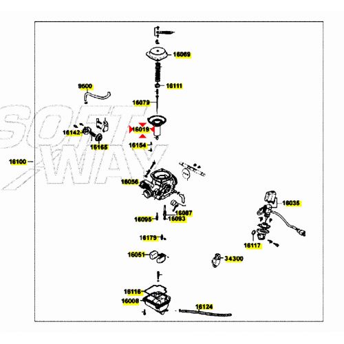Membrana carburatore Kymco Agility...