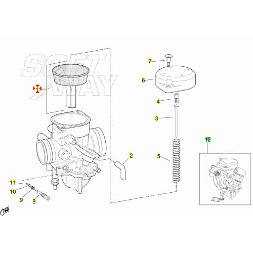 Membrana carburatore Aprilia Scarabeo...