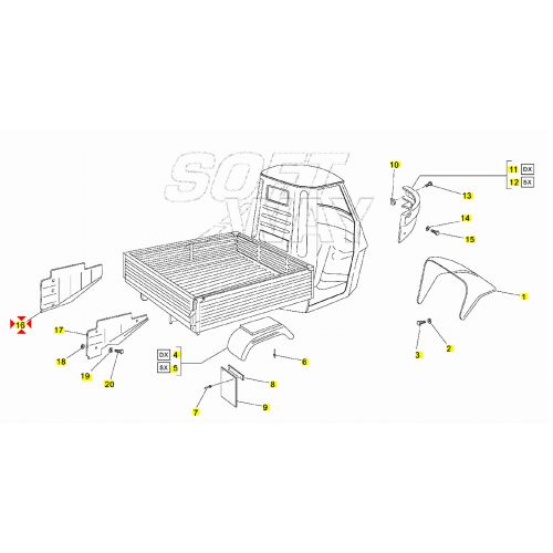 Grembialina sinistra Ape FL FL2 FL3...