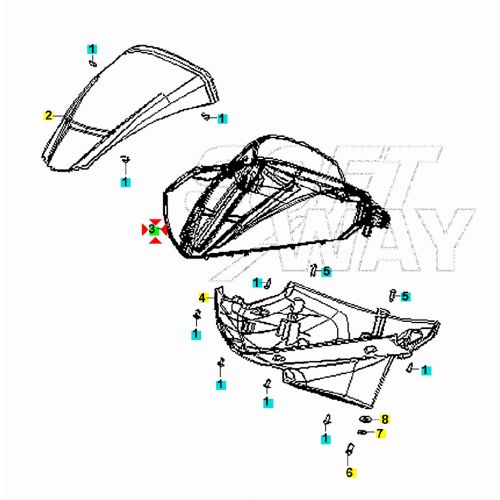 Coprimanubrio Keeway F Act Evo -...