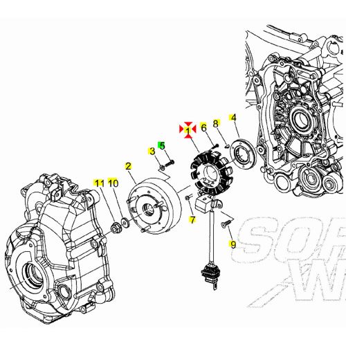 Statore Kokusan motore Piaggio Quasar...