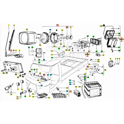 Fanalino sinistro Ape Car P2 P3 TM P...