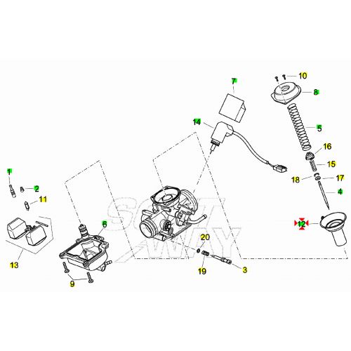 Menbrana carburatore scooter Piaggio...
