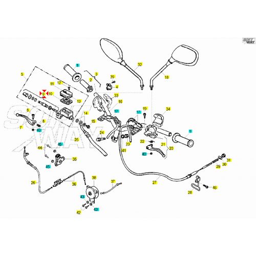 Pistone pompa freno da 11 Malaguti...