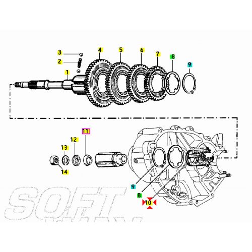 Crociera cambio Vespa 50 ET3 Ape 134902