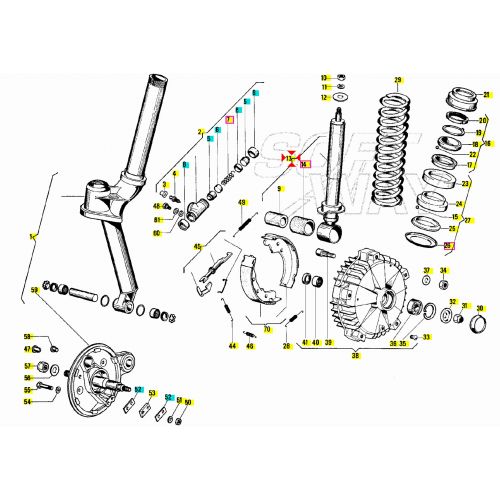 Ammortizzatore anteriore Ape TM 220