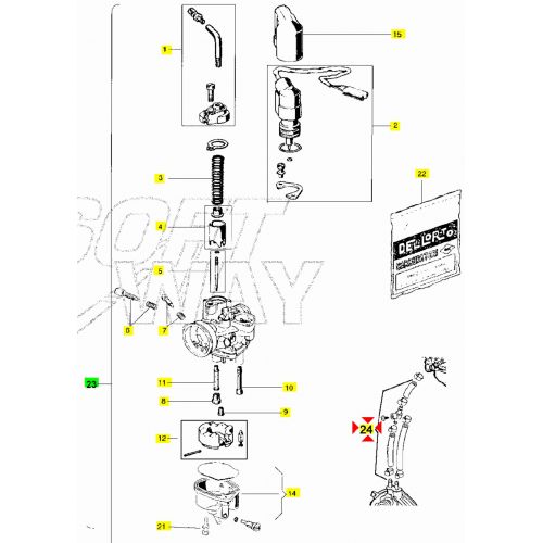 Kit tubi carburatore Malaguti F12 F15...