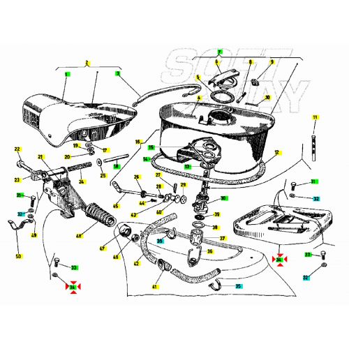 Piastra portapacchi Vespa VNB VBA VBB...