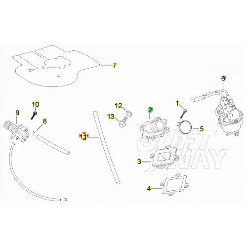 Tubo sfiato olio scooter 50 Aprilia...