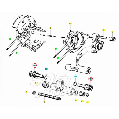 Silent block motore Vespa PX PXE T5 PE