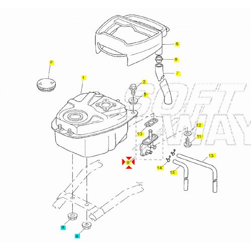Rubinetto benzina scooter 50 Aprilia...