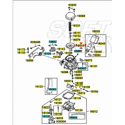 Membrana carburatore Kymco 50 Agility...