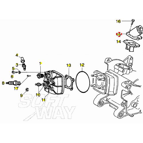 Collettore aspirazione scooter 50...
