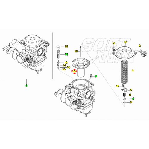 Membrana carburatore Aprilia Leonardo...