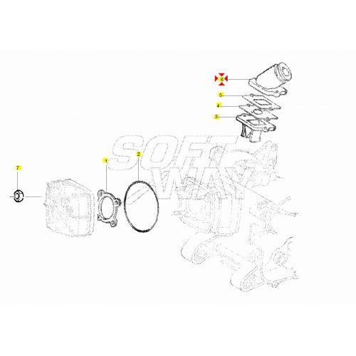 Collettore aspirazione Piaggio 50...