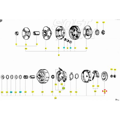 Piattello chiusura frizione Ciao...