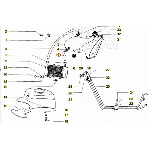 Tubo carico radiatore Piaggio NRG 463876