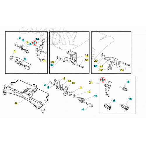 Serratura bloccasterzo Aprilia SR...