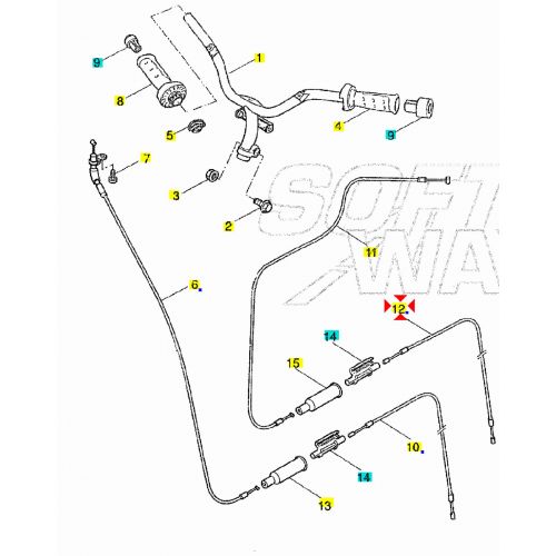 Cavo starter Yamaha Aerox Bw's Cw Rs...