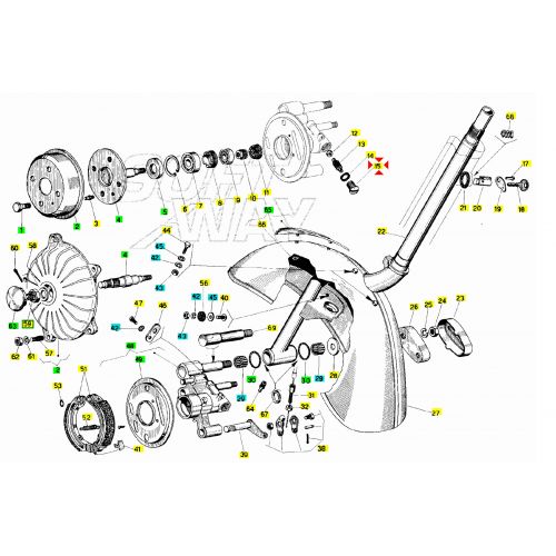 Vite mozzetto anteriore Vespa 50...