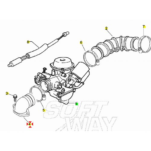 Collettore aspirazione scooter 50...