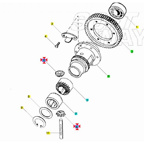 Satellite differenziale Piaggio Ape...