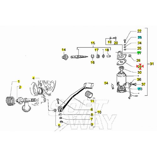 Distanziale motorino avviamento Vespa...