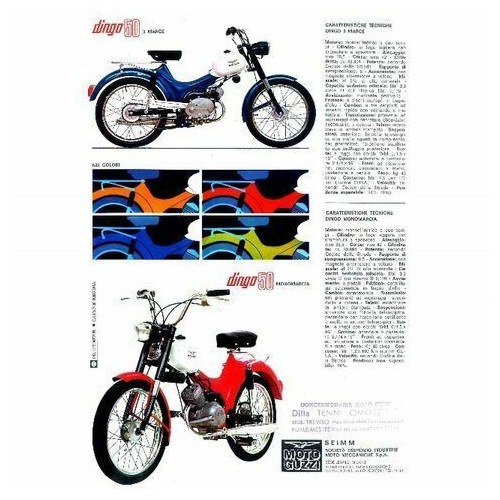Volantino epoca Moto Guzzi Dingo 50