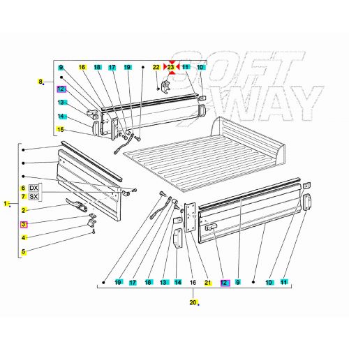 Gancio sponda Ape TM P703 -  264829