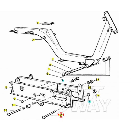 Bullone fissaggio motore Ciao