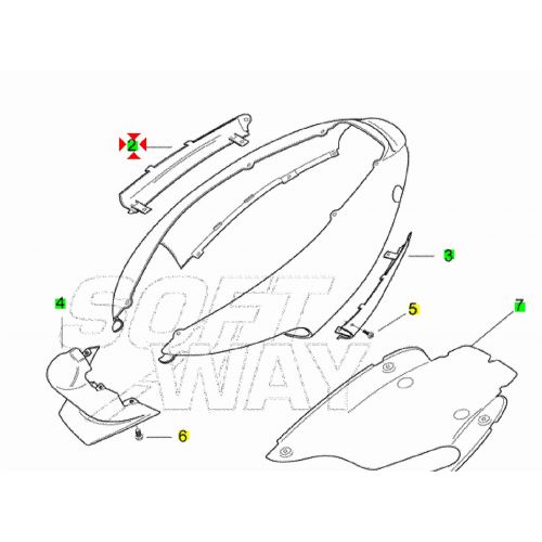 Fianco destro Aprilia SR AP8238510