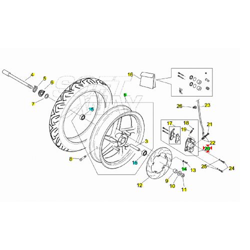 Pinza freno anteriore Aprilia RS 50...