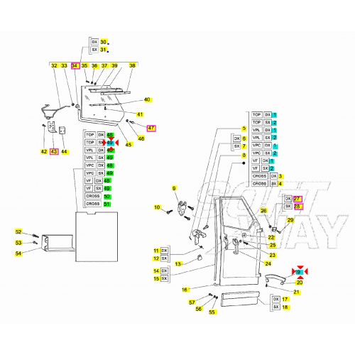 Cinghia ferma porta Ape 50 MP Car 175074