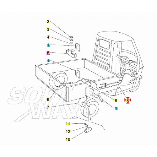Tubo freno posteriore Ape 50 - 174523