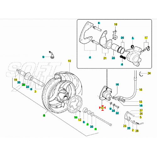 Pinza freno Malaguti Phantom  F12R...