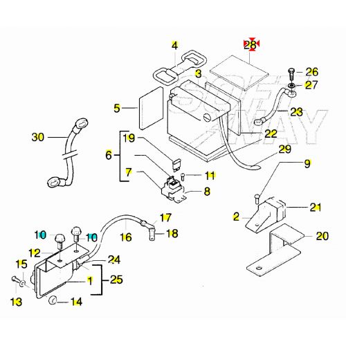 Coperchio batteria Piaggio X9 500 -...