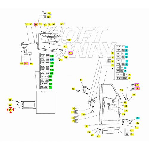 Copri vano portaoggetti Ape 261409