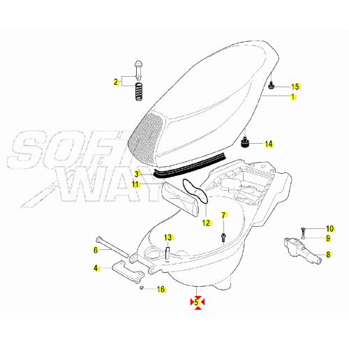 Vano porta casco Malaguti F12R 06511303