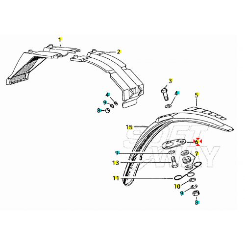 Staffa parafango anteriore Superbravo...