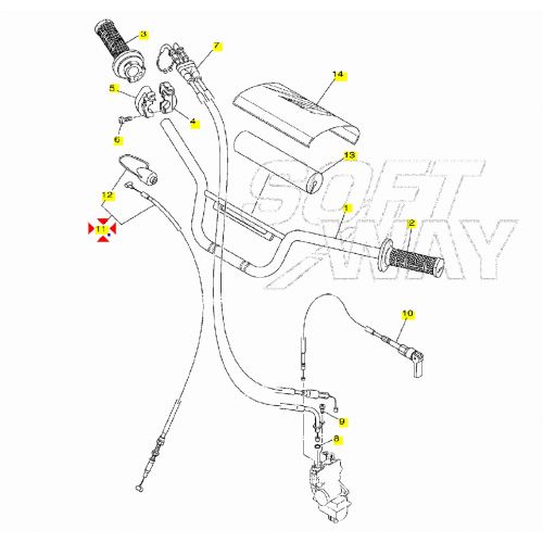 Cavo freno anteriore Yamaha TT R110E...