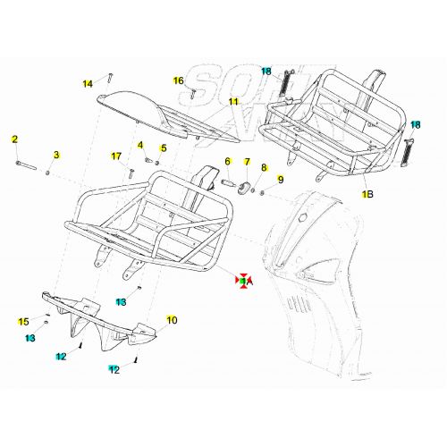 Portapacchi anteriore Piaggio Liberty...