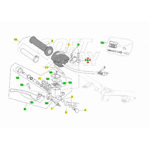 Cavallotto freno anteriore Aprilia SR...
